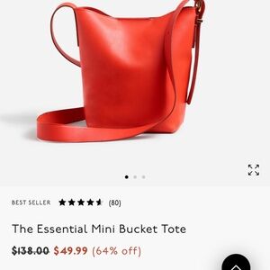 Madewell Mini Bucket Tote  NWT
